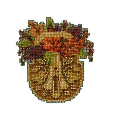 Mill Hill 2023 Autumn Harvest Beaded Cross Stitch Kit ~ Pumpkin Bouquet ~