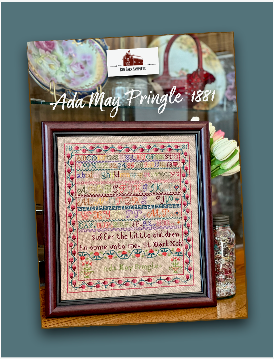 Preorder - ADA May Pringle 1881 by Red Barn Samplers