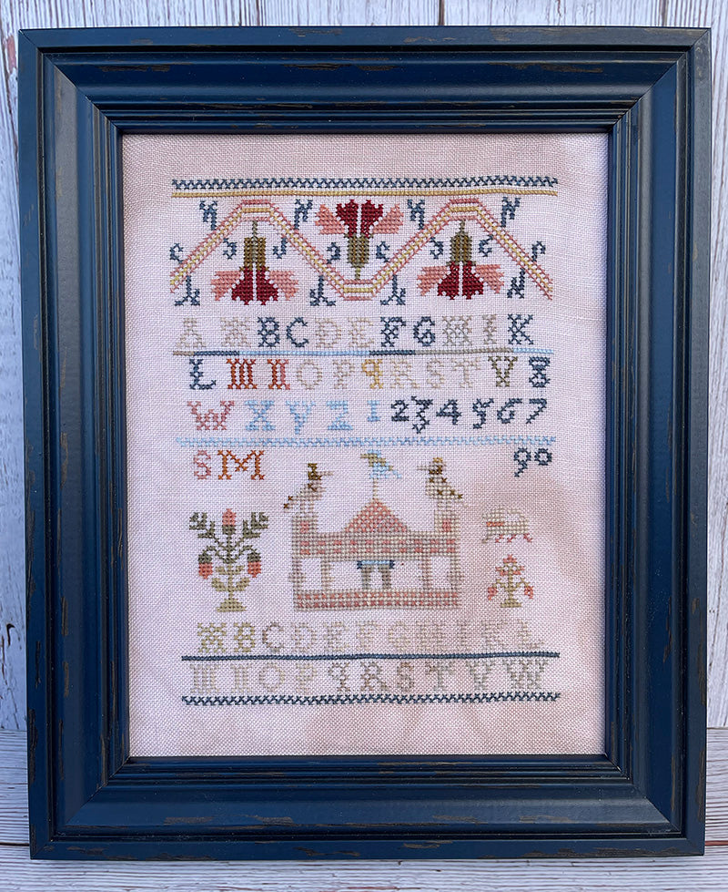 Birds on the Temple - Antique Sampler Reproduction by Jan Hicks Creates