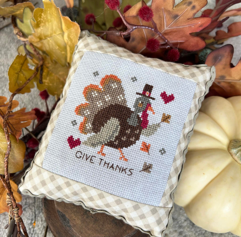 Preorder - Give Thanks Turkey by Emily Call Stitching