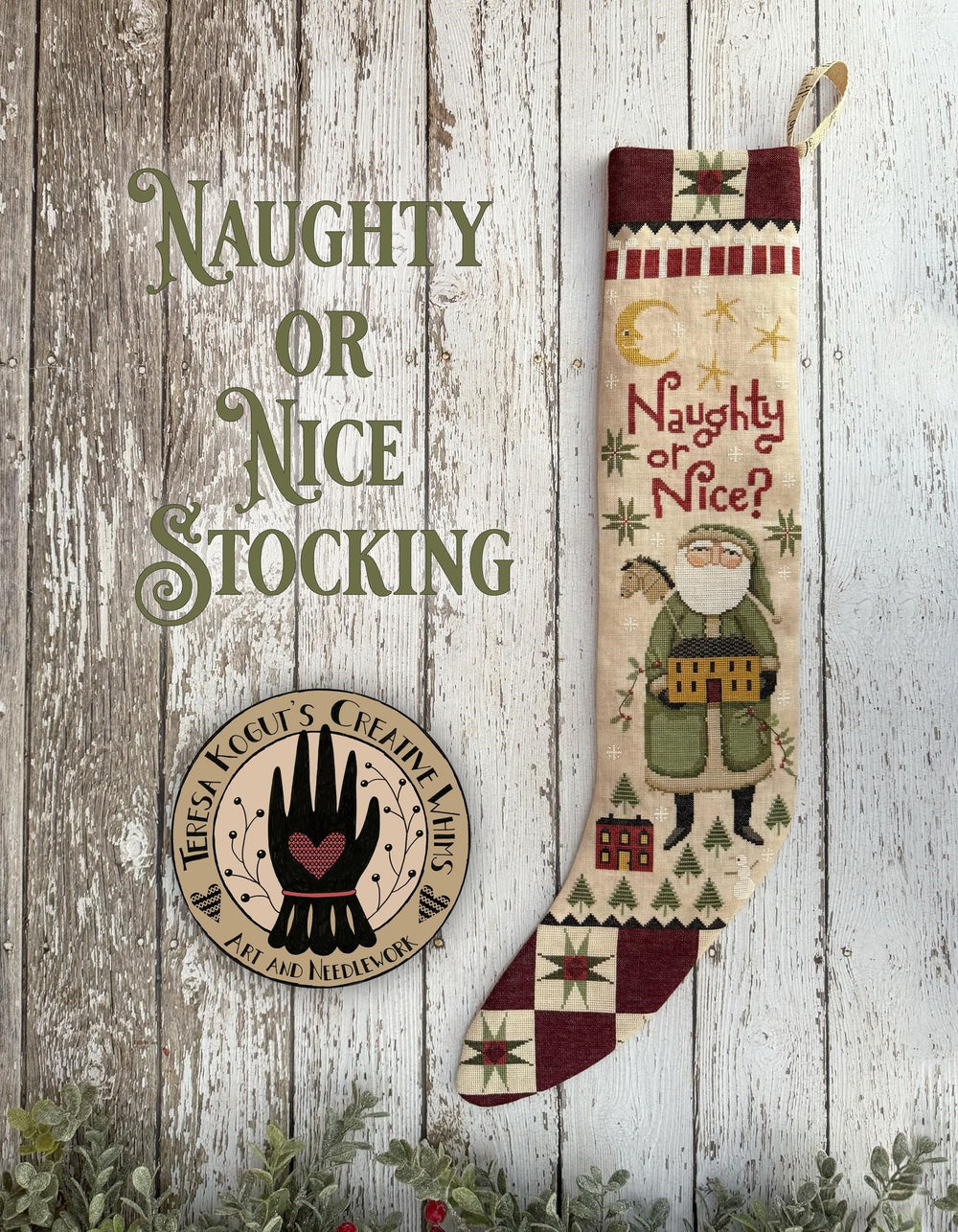 Preorder - Naughty or Nice Stocking by Teresa Kogut