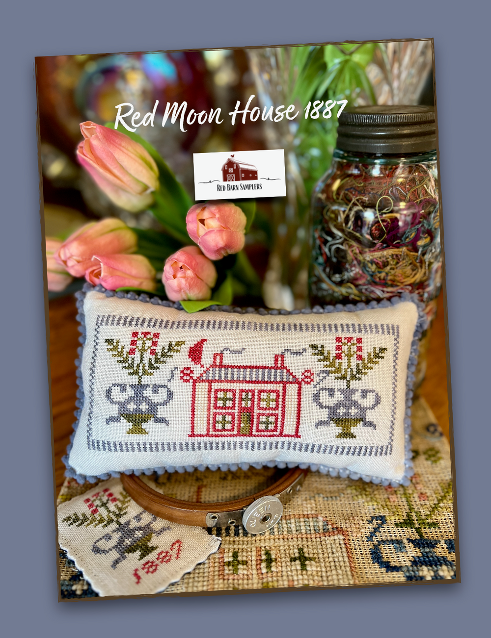 Preorder - RED MOON HOUSE 1887 by Red Barn Samplers