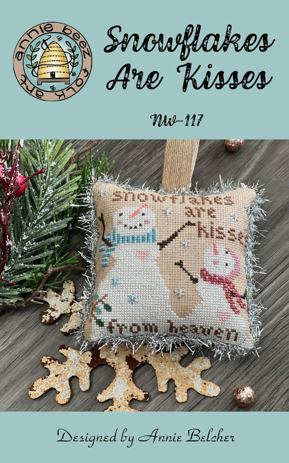 Preorder - Snowflakes Are Kisses From Heaven by Annie Beez Folk Art