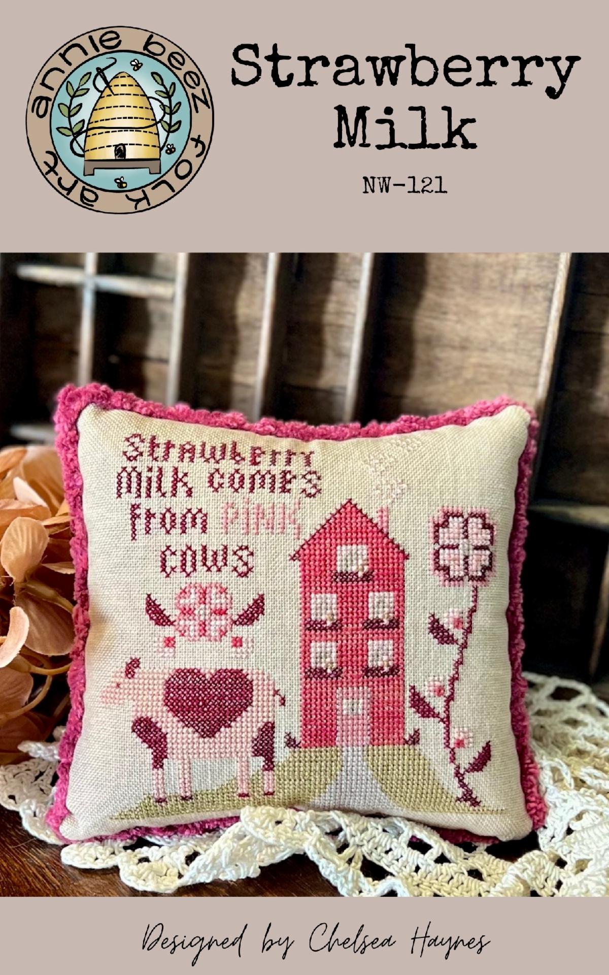 Preorder - Strawberry Milk by Annie Beez Folk Art