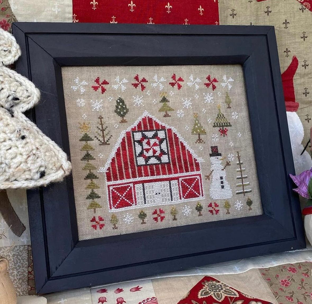 Winter Quilt Barn by Pansy Patch Quilts and Stitchery