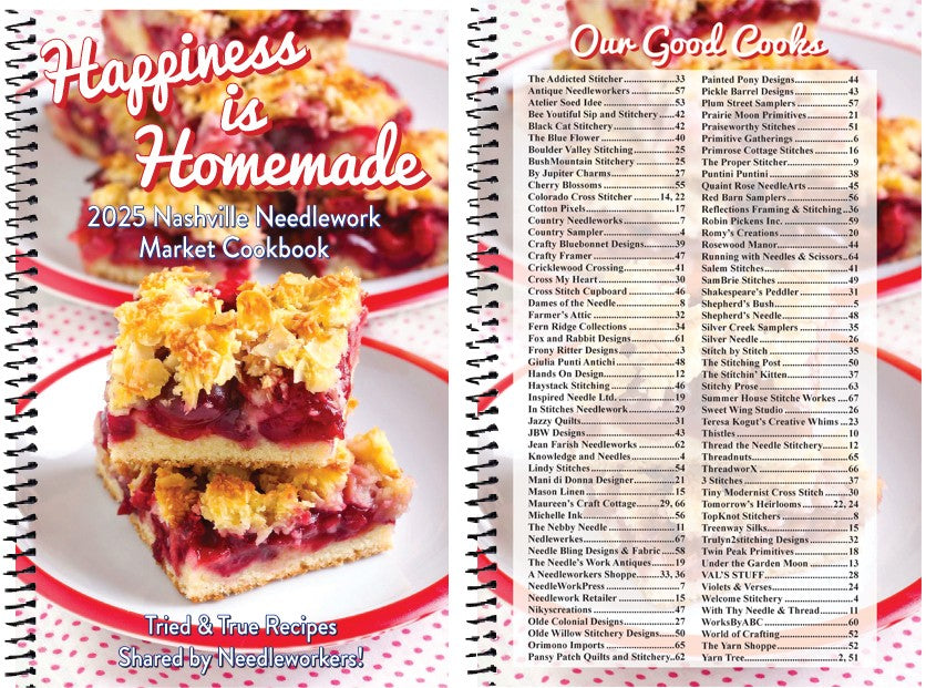 Preorder - 2025 Nashville Needlework Happiness is Homemade Cookbook