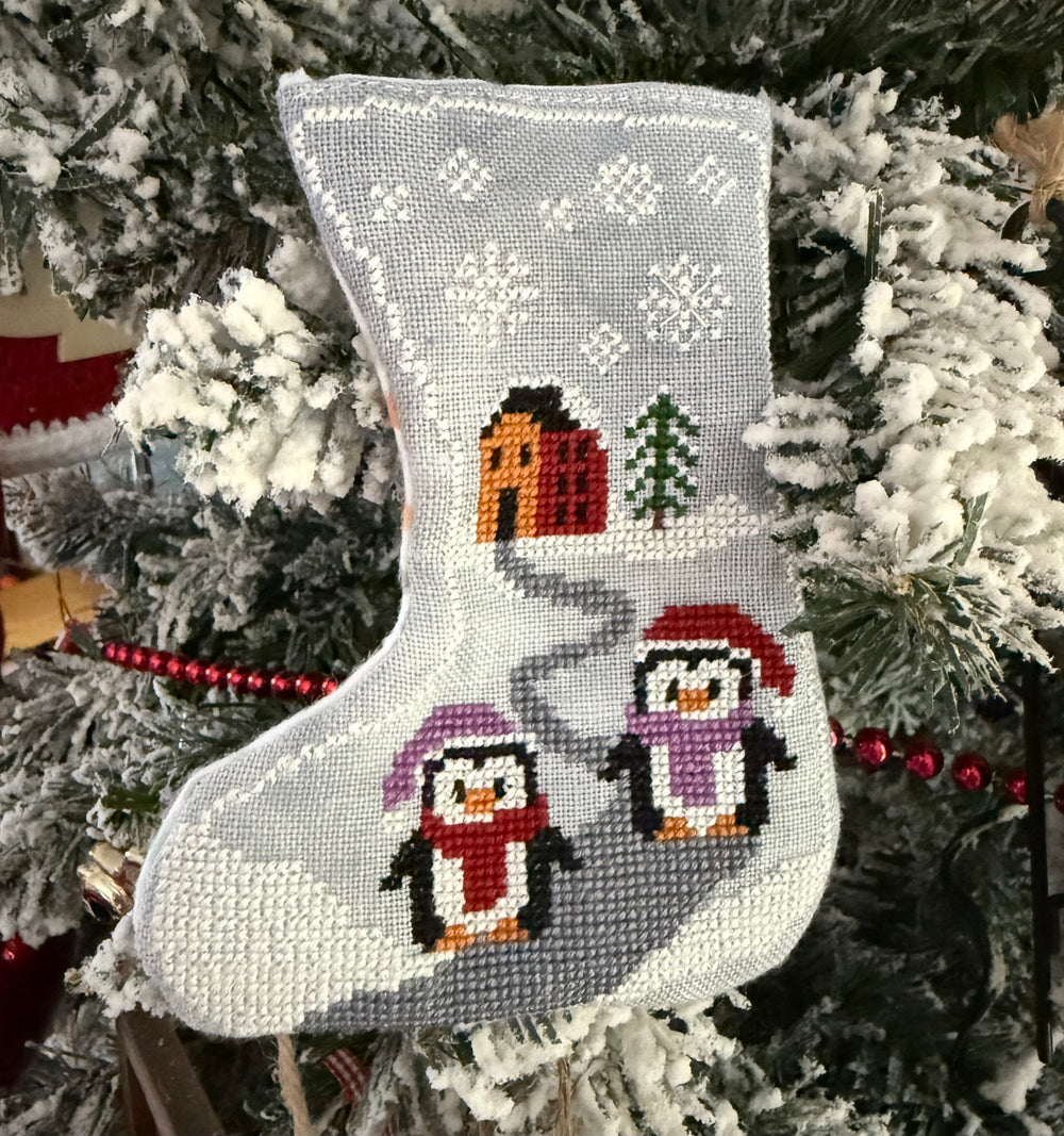 Preorder - Penguins Stocking by Romy's Creations