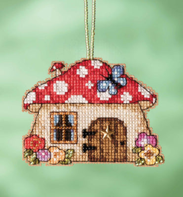 Mushroom House Beaded Cross Stitch Kit by Mill Hill