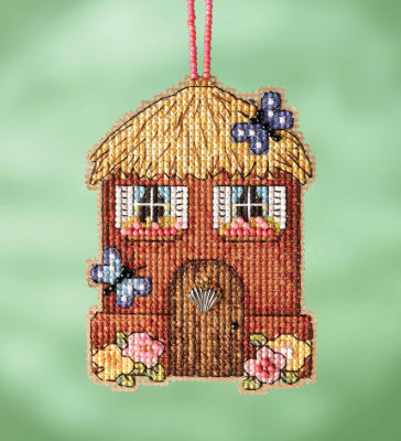 Straw House Beaded Cross Stitch Kit by Mill Hill