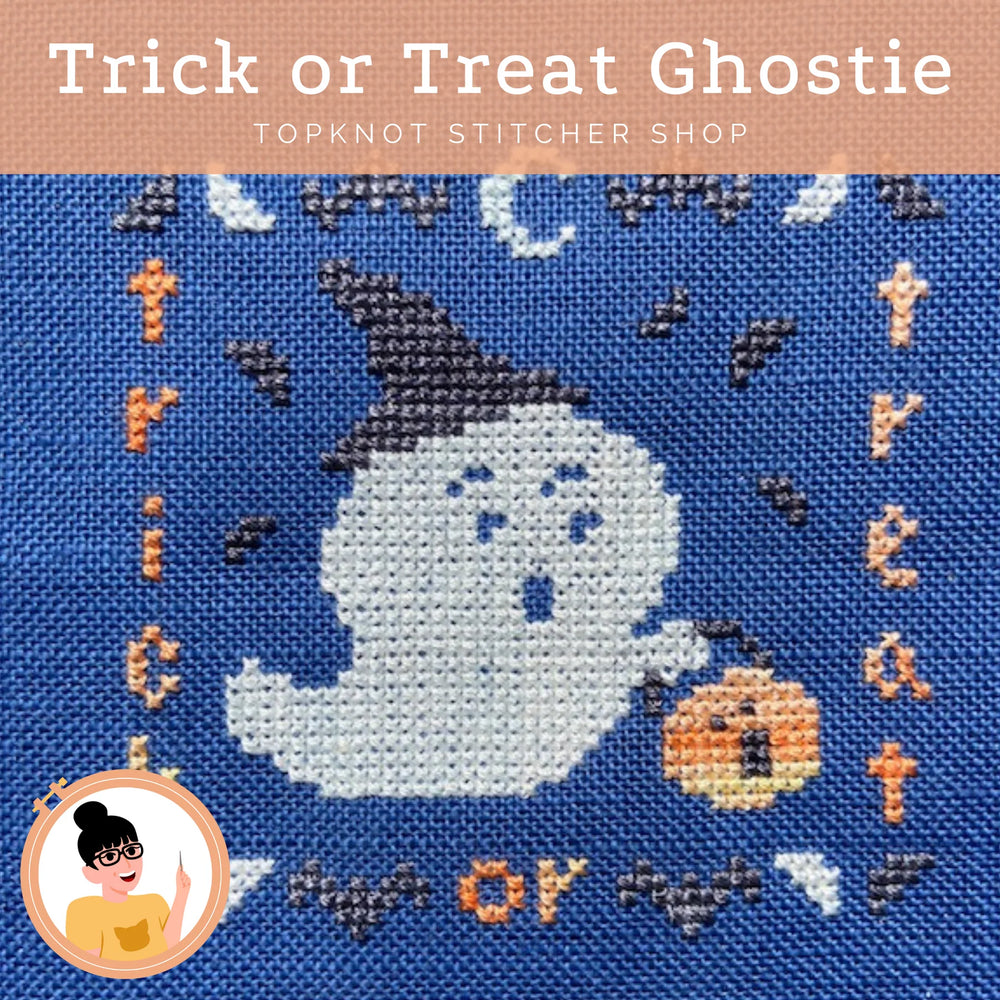 Trick or Treat Ghostie by Topknot Stitcher