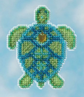 Turtle Beaded Cross Stitch Kit by Mill Hill