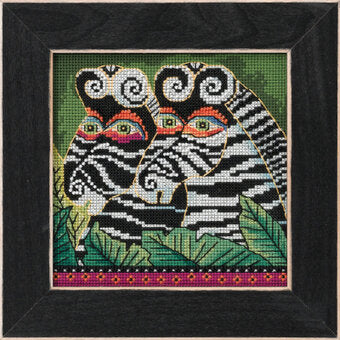 Zebra  Laurel Burch Cross Stitch Kit by Mill HIll